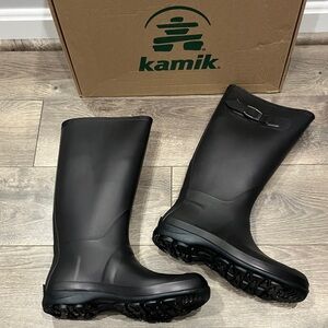 SALE! New in Box, Kamik Sleek Black Waterproof Boots, size 8